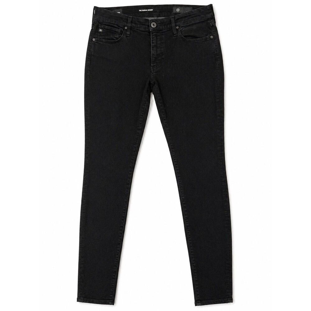AG Adriano Goldschmied Farrah Skinny Ankle Jeans Black Higth Rise Womens  32R